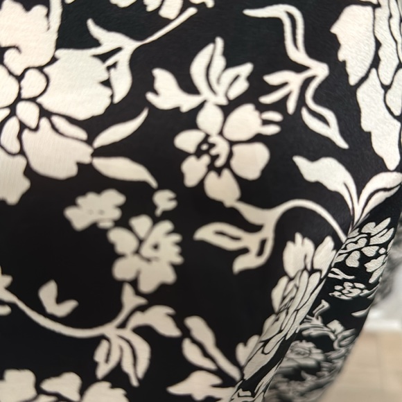 WINTER KATE Nicole Ritchie boho black floral drawstring tie maxi skirt XS /Small - Picture 5 of 5